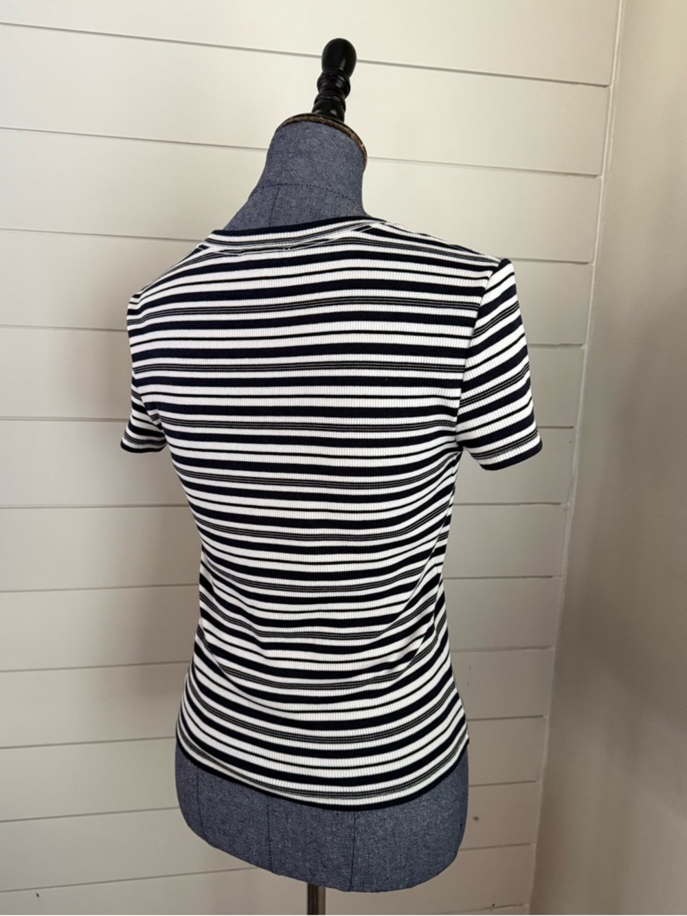 PAIGE Chantrelle Crew-Neck Ribbed Tee - Picture 6 of 8